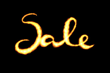 Sale handmade lettering, calligraphy made by fire or smoke, for prints, posters, web