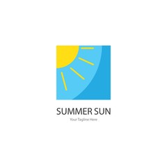 sun illustration  logo vector