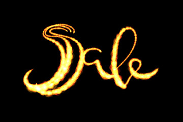 Sale handmade lettering, calligraphy made by fire or smoke, for prints, posters, web