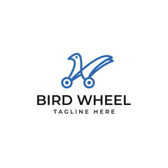 Design Logo Templates for your business, Modern and Lines Style, Abstract Animal Vector or birds and wheels