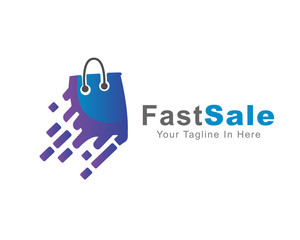 Fast bag delivery online shop logo design inspiration