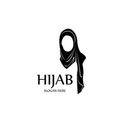 hijab women black silhouette vector icons app-vector