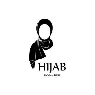 Hijab Women Black Silhouette Vector Icons App-vector