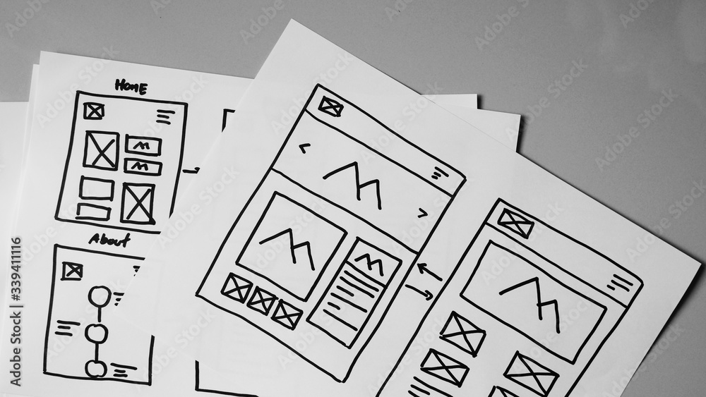 Poster website design wireframe examples of web and mobile wireframe sketches printable. thailand 2020 mar 