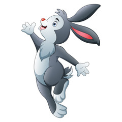 The Easter bunny rabbit cartoon dancing