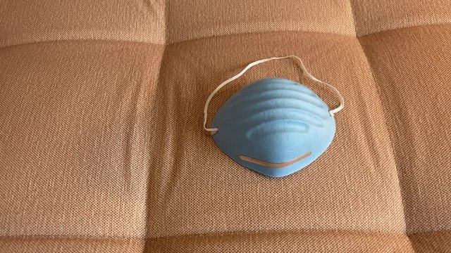 Medical mask for protection against coronavirus. Taking care of your health and those around you. Means of hygiene and prevention