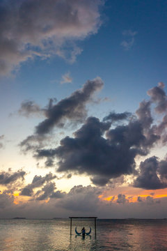 The beautifull beach of Dhangethi, maldives. Known for Diving, day tour for resort and this beautifull beaches and the swing in the water
