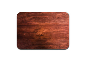Wooden cutting board texture isolated on white background with clipping path for design