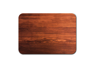 Wooden cutting board texture isolated on white background with clipping path for design