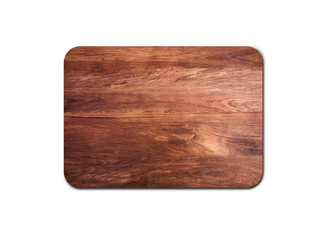 Wooden cutting board texture isolated on white background with clipping path for design