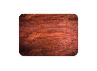 Wooden cutting board texture isolated on white background with clipping path for design