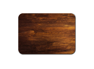 Wooden cutting board texture isolated on white background with clipping path for design