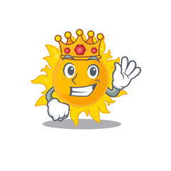 A Wise King of summer sun mascot design style