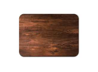 Wooden cutting board texture isolated on white background with clipping path for design