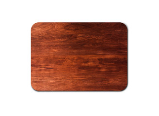 Wooden cutting board texture isolated on white background with clipping path for design