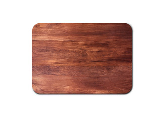 Wooden cutting board texture isolated on white background with clipping path for design