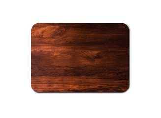 Wooden cutting board texture isolated on white background with clipping path for design