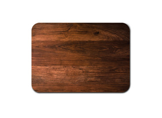 Wooden cutting board texture isolated on white background with clipping path for design
