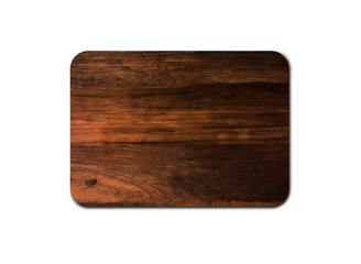 Wooden cutting board texture isolated on white background with clipping path for design