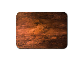 Wooden cutting board texture isolated on white background with clipping path for design