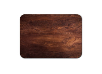 Wooden cutting board texture isolated on white background with clipping path for design