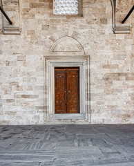 Fototapeta premium Old mosque in Istanbul with minarets and courtyard