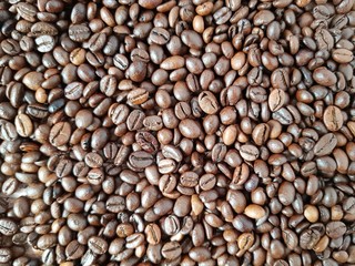 Coffee beans on the table