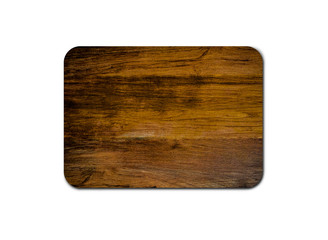 Empty rustic wood board texture isolated on white background with copy space for design or work. clipping path