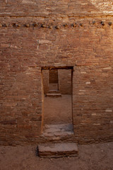 Entryway in Chacoan ruins at Chaco Canyon National Historical Park in New Mexico