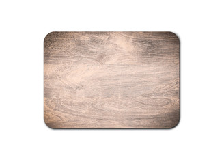 Closeup of pine wooden board isolated on white background with copy space and clipping path for design