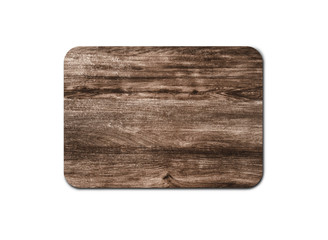 Closeup of pine wooden board isolated on white background with copy space and clipping path for design