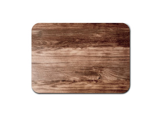 Closeup of pine wooden board isolated on white background with copy space and clipping path for design