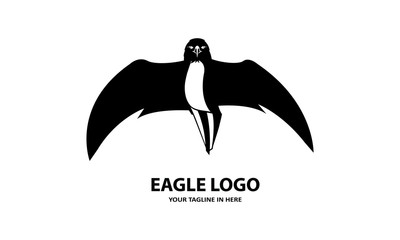 silhouette A simple eagle, suitable for business symbols or logos
