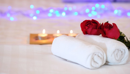 Fototapeta na wymiar candle spa therapy and atmospheres background