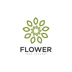 Creative Flower Concept Logo Design Template