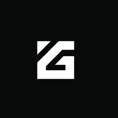 g 6 initial black logo icon design