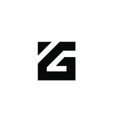 g 6 initial black logo icon design