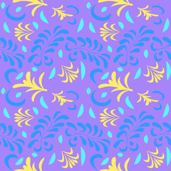 Abstract seamless colorful pattern exotic shapes backgrounds