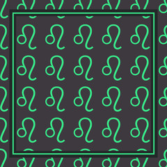 leo zodiac icon seamless background. Vector illustration.  Silk scarf pattern vector design inspiration. hijab style