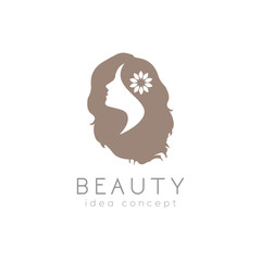 Creative Beauty Concept Logo Design Template