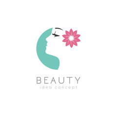 Creative Beauty Concept Logo Design Template