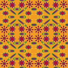 Abstract seamless colorful pattern exotic shapes backgrounds