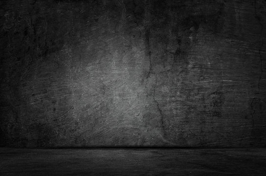 Texture dark concentrate floor with mist or fog