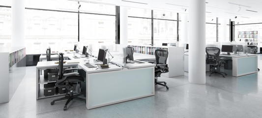 Modern Office Center Adaptation - panoramic 3d visualization