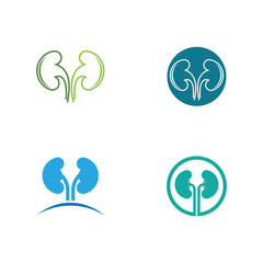 Fototapeta premium Set of kidney vector illustration design logo