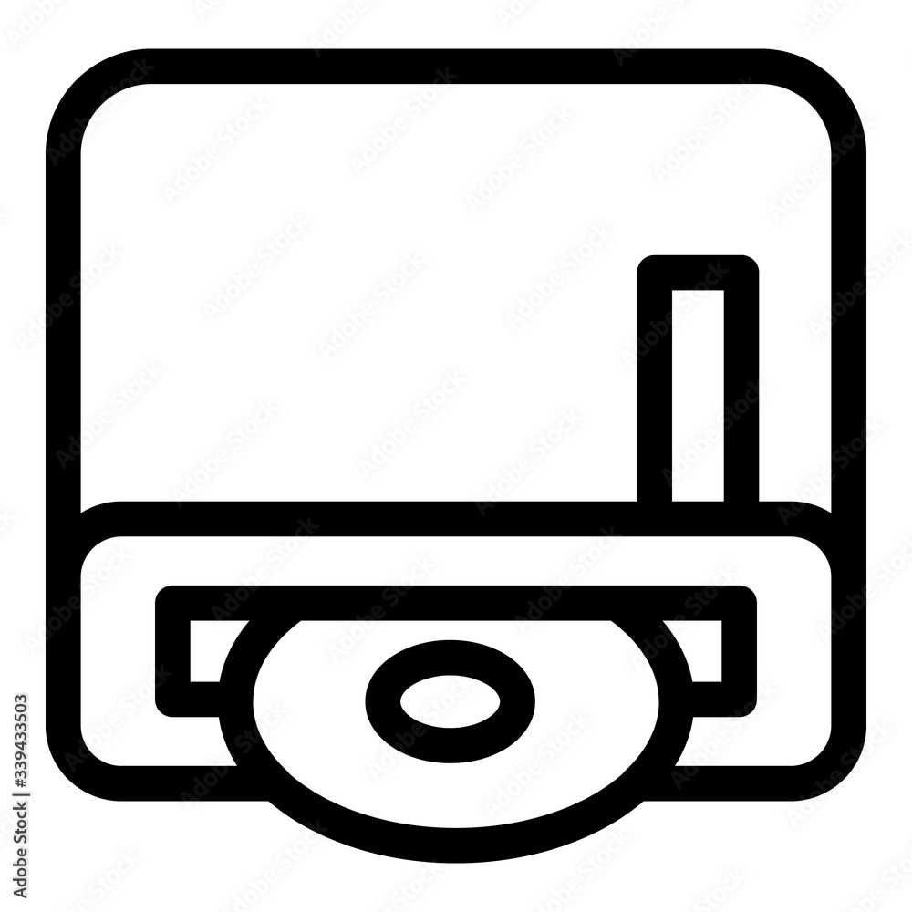 Poster portable disk writer icon. outline portable disk writer vector icon for web design isolated on white
