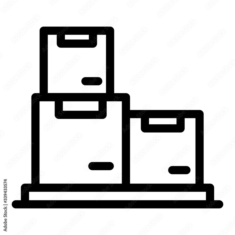 Poster box file storage icon. outline box file storage vector icon for web design isolated on white backgro