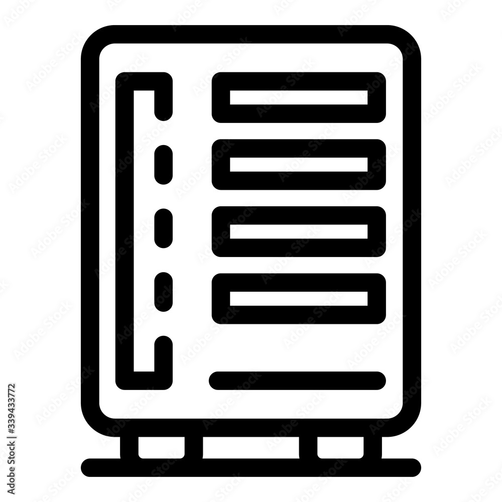 Poster computer data storage icon. outline computer data storage vector icon for web design isolated on whi