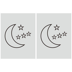 Night icon vector illustration sign