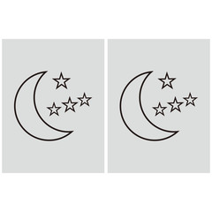 Night icon vector illustration sign